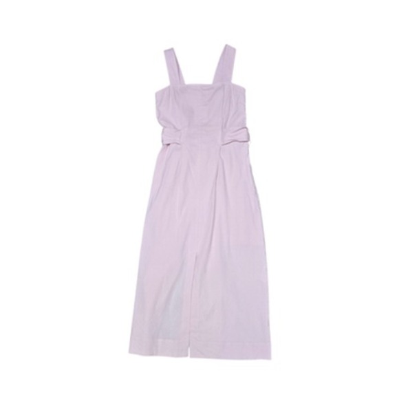 Vince Dress Womens 0 Pink Linen Tie Waist Midi Button Front Belted‎ VS7251047 - Picture 10 of 12